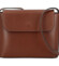 Dámska kožená crossbody kabelka hnedá - Delami Walli