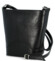 Dámska kožená crossbody kabelka čierna - Delami Saimix