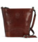 Dámska kožená crossbody kabelka hnedá - Delami Saimix