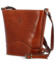 Dámska kožená crossbody kabelka koňaková - Delami Saimix