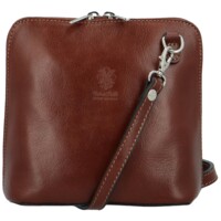 Dámska kožená crossbody kabelka hnedá - Delami Dosia