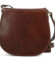 Dámska kožená crossbody kabelka hnedá - Delami Alegra