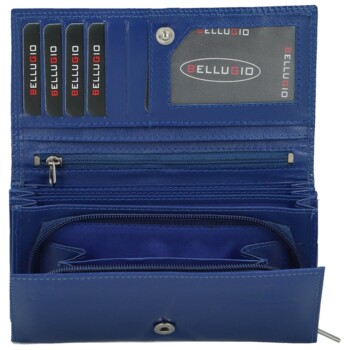 Dámska kožená peňaženka modrá - Bellugio Faisa