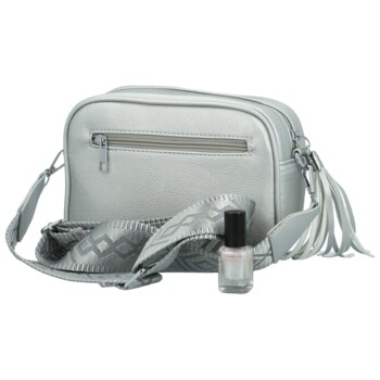 Dámska crossbody kabelka strieborná - MaxFly Qeuline new