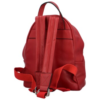 Dámsky kožený batoh červený - Delami Vera Pelle Jeasse