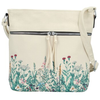 Dámska crossbody kabelka krémová - Firenze Kaela