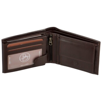 Pánska kožená peňaženka tmavo hnedá - Bellugio Pandor