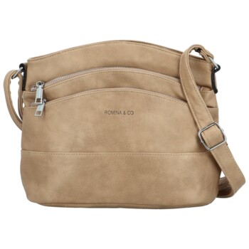 Dámska crossbody kabelka tmavobéžová - Romina & Co Bags Nerys