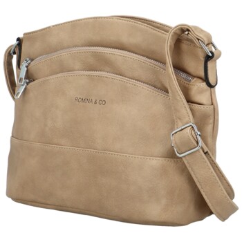Dámska crossbody kabelka tmavobéžová - Romina & Co Bags Nerys