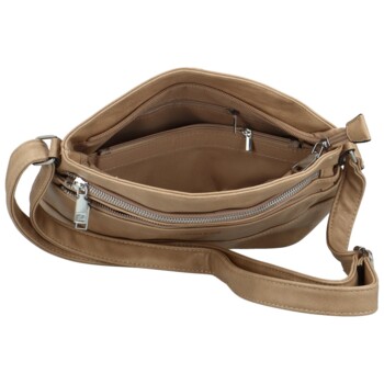 Dámska crossbody kabelka tmavobéžová - Romina & Co Bags Nerys