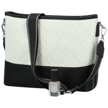 Dámska crossbody kabelka čiernobiela - Coveri Dirké