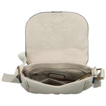 Dámska crossbody kabelka krémová - Paolo bags Safet