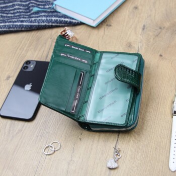 Dámska kožená peňaženka zelená - Gregorio Clodien