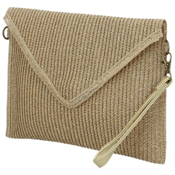 Dámska listová kabelka zlatá - Firenze Paola