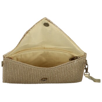 Dámska listová kabelka zlatá - Firenze Paola