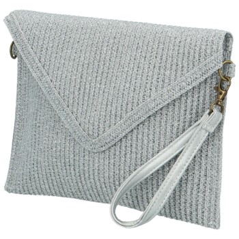 Dámska listová kabelka strieborná - Firenze Paola