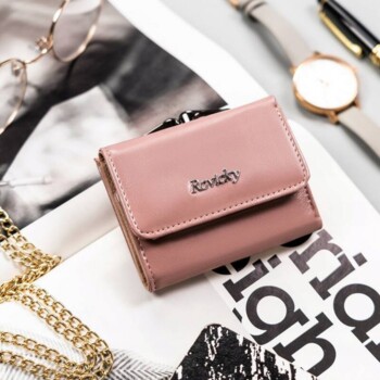 Dámska kožená peňaženka ružová - Rovicky Lupe