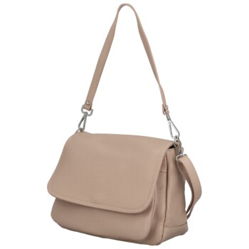 Dámska kožená crossbody kabelka púdrová - Delami Madleen