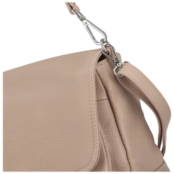 Dámska kožená crossbody kabelka púdrová - Delami Madleen