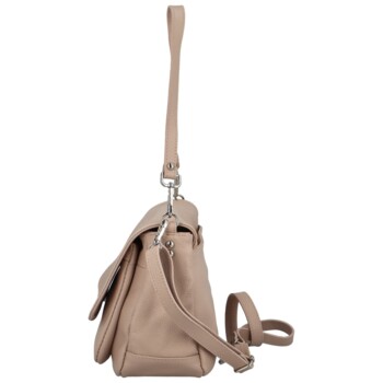 Dámska kožená crossbody kabelka púdrová - Delami Madleen