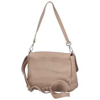 Dámska kožená crossbody kabelka púdrová - Delami Madleen