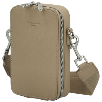 Dámska crossbody kabelka tmavobéžová - David Jones Perzida