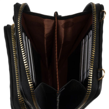 Dámska crossbody kabelka čierna - Rovicky Antini