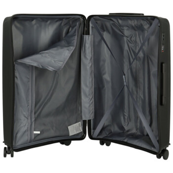 Cestovný plastový kufor čierny - Ormi Torian SADA