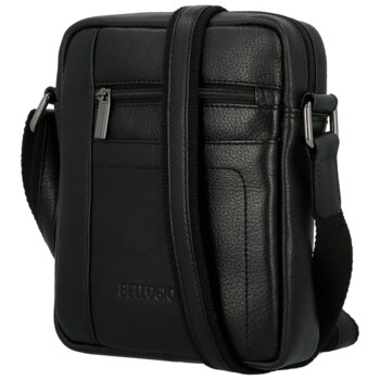 Pánska kožená crossbody taška čierna - Bellugio Bekim
