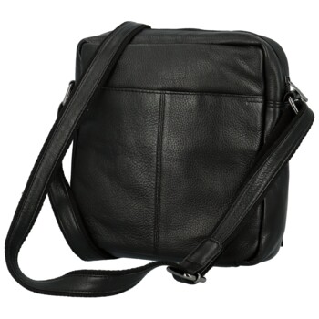 Pánska kožená crossbody taška čierna - Bellugio Dagoma