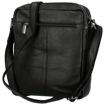 Pánska kožená crossbody taška čierna - Bellugio Donis