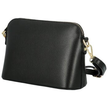 Dámska kožená crossbody kabelka čierna - Delami Jeffrey new