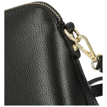 Dámska kožená crossbody kabelka čierna - Delami Jeffrey new