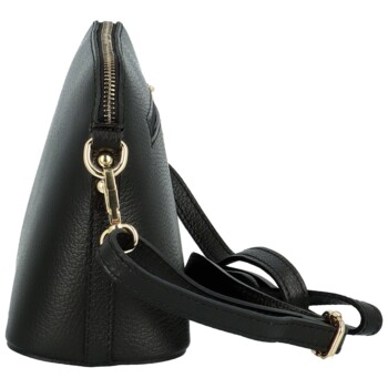 Dámska kožená crossbody kabelka čierna - Delami Jeffrey new