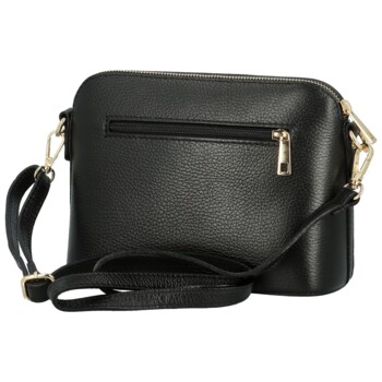 Dámska kožená crossbody kabelka čierna - Delami Jeffrey new