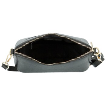 Dámska kožená crossbody kabelka čierna - Delami Jeffrey new