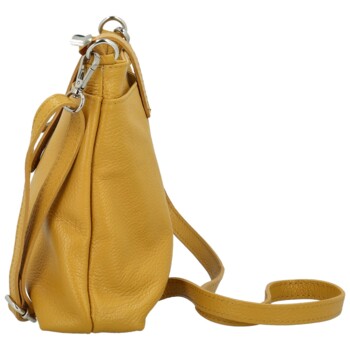 Dámska kožená crossbody kabelka žltá - Delami Vera Pelle Laira new