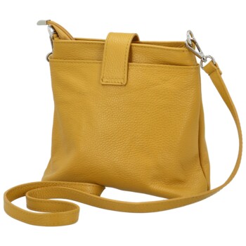 Dámska kožená crossbody kabelka žltá - Delami Vera Pelle Laira new