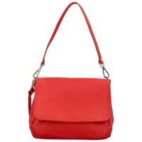 Dámska kožená crossbody kabelka červená - Delami Vera Pelle Madleen