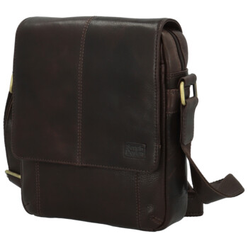 Pánska kožená crossbody taška hnedá - Sendi Design Edison