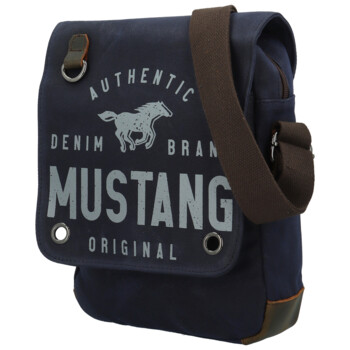 Pánska crossbody taška tmavo modrá - Mustang Roger
