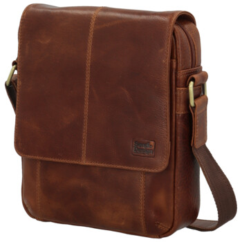Pánska kožená crossbody taška koňaková - Sendi Design Edison