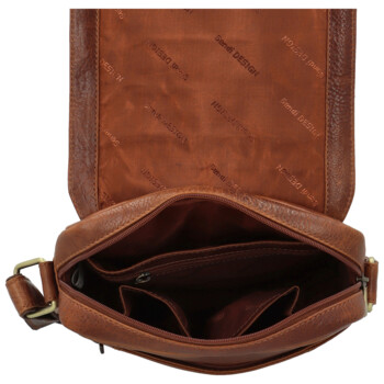 Pánska kožená crossbody taška koňaková - Sendi Design Edison