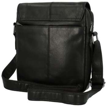 Pánska kožená crossbody taška čierna - Sendi Design Edison