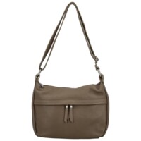 Dámska kožená crossbody kabelka taupe - Delami Vera Pelle Meyrra