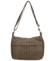 Dámska kožená crossbody kabelka taupe - Delami Vera Pelle Meyrra