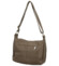 Dámska kožená crossbody kabelka taupe - Delami Vera Pelle Meyrra