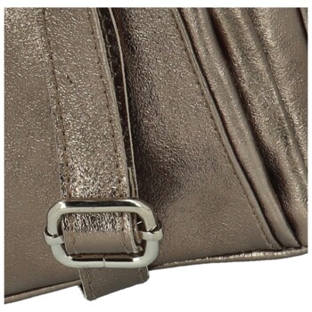 Dámska kožená crossbody kabelka bronzová - Delami Vera Pelle Bandit