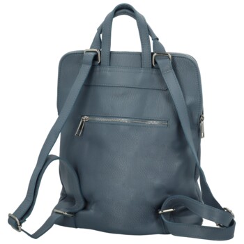 Dámsky kožený batôžtek/kabelka džínsovo modrý - Delami Houtel