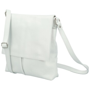 Dámska kožená crossbody kabelka biela - Delami Vera Pelle Ellie